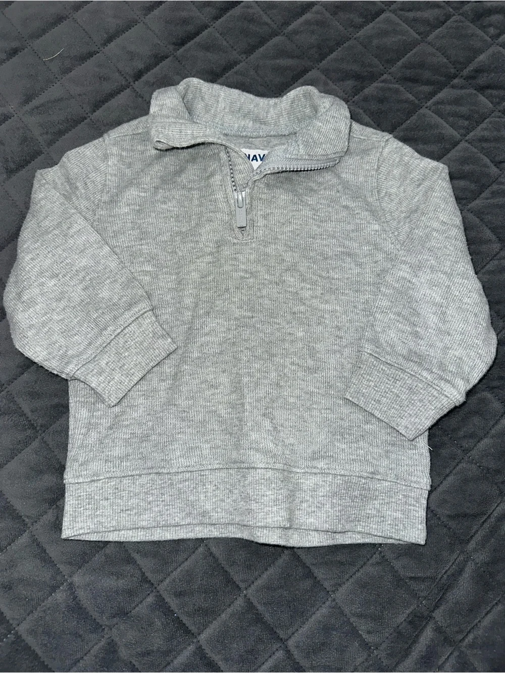 Old Navy Gray Quarter-Zip Pullover Hoodie - Kids